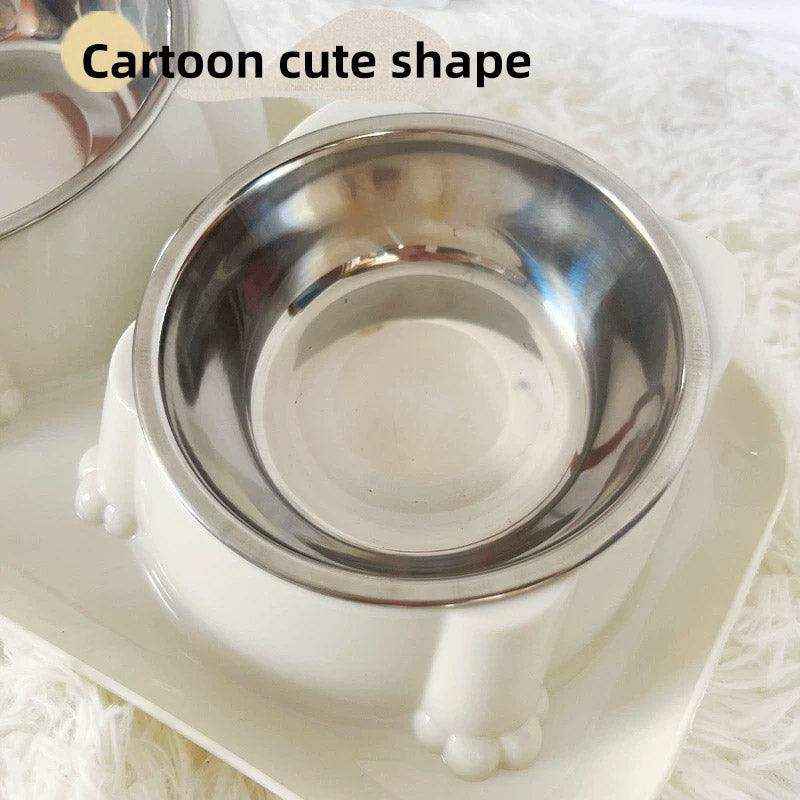 15° Tilted Double Stainless Steel Cat Bowl - Image 6