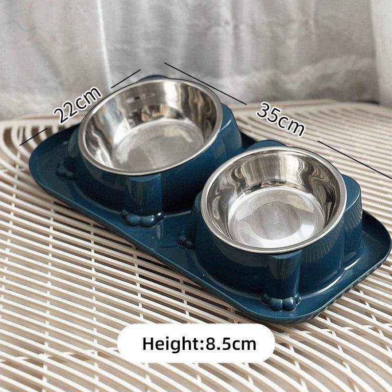 15° Tilted Double Stainless Steel Cat Bowl - Image 9