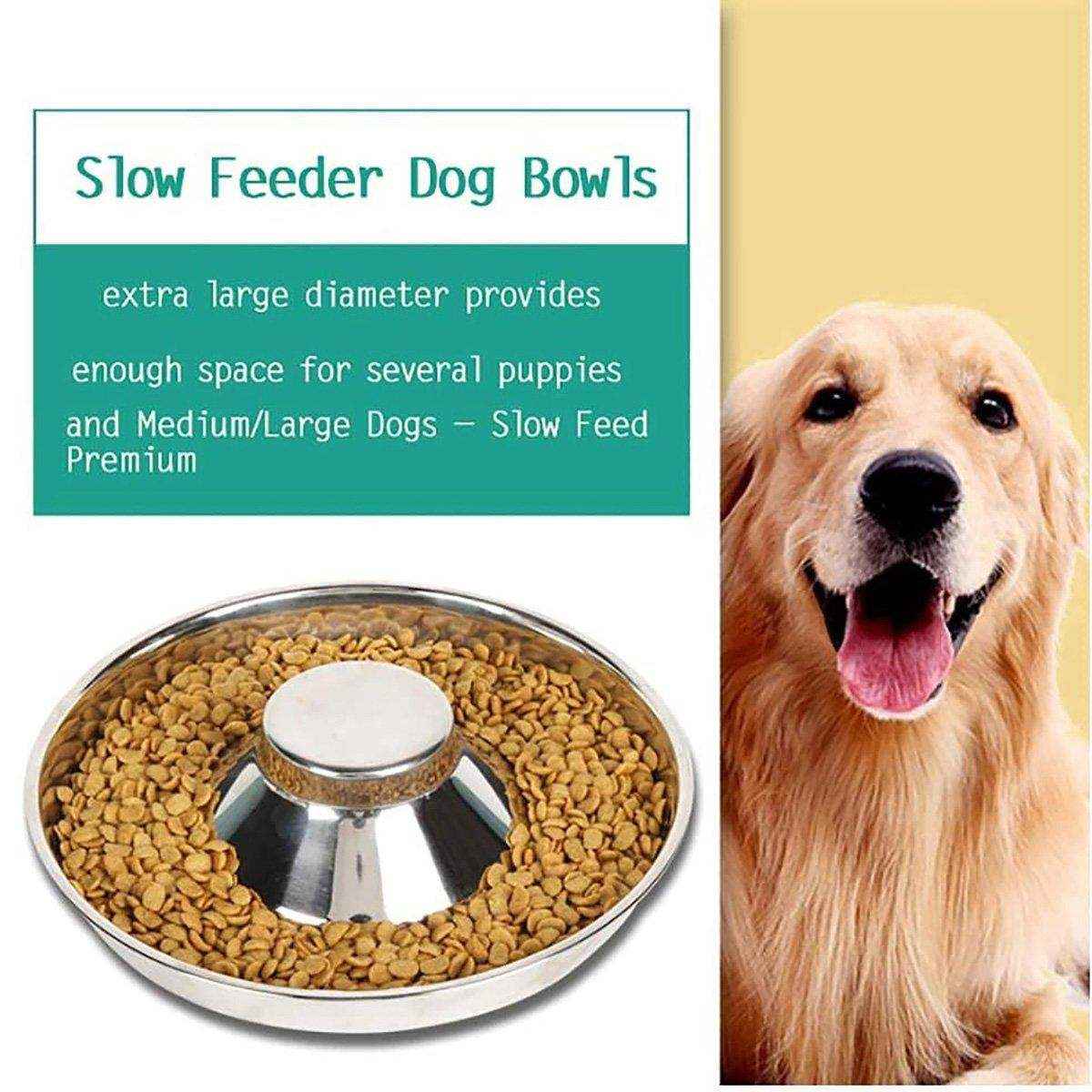 Stainless Steel Slow Feeder Dog Bowl Pet Food Basin Anti-choking Pet Bowl - Image 14