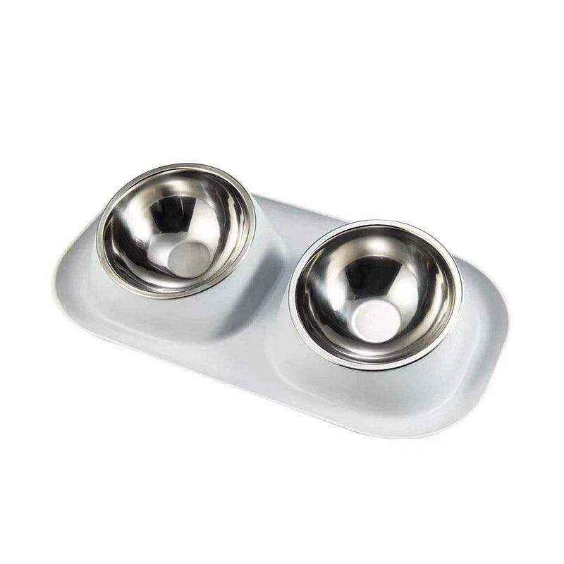 Stainless Steel Double Pet Bowl Set with Non-Slip Base 6 Colors - Image 11