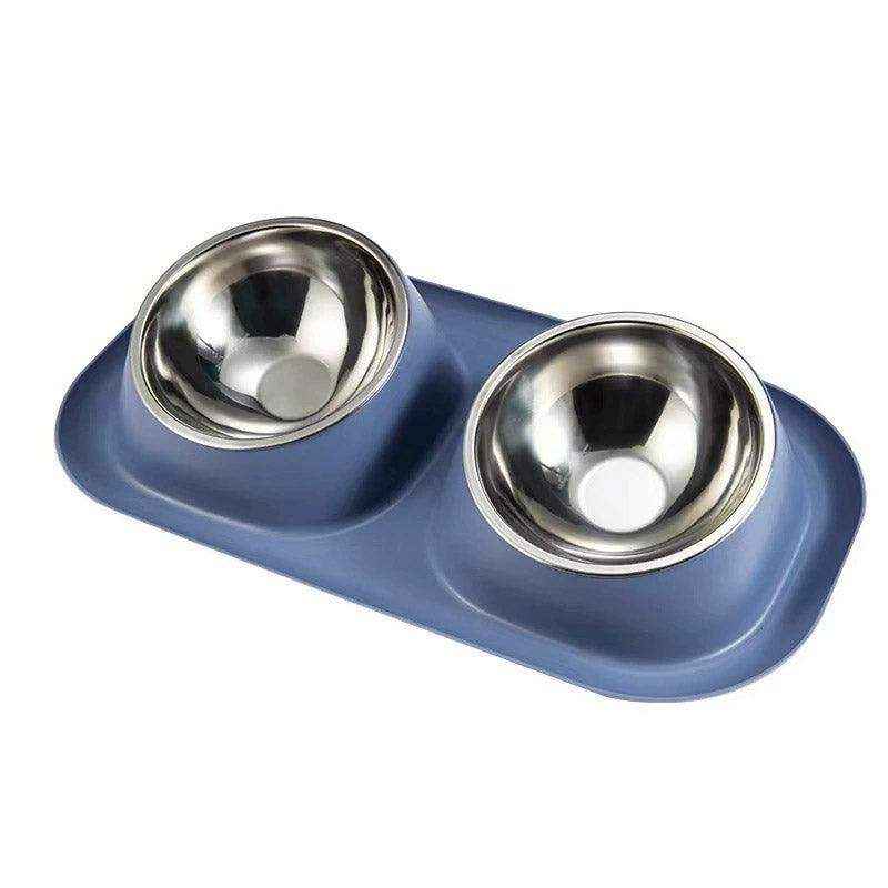 Stainless Steel Double Pet Bowl Set with Non-Slip Base 6 Colors - Image 15