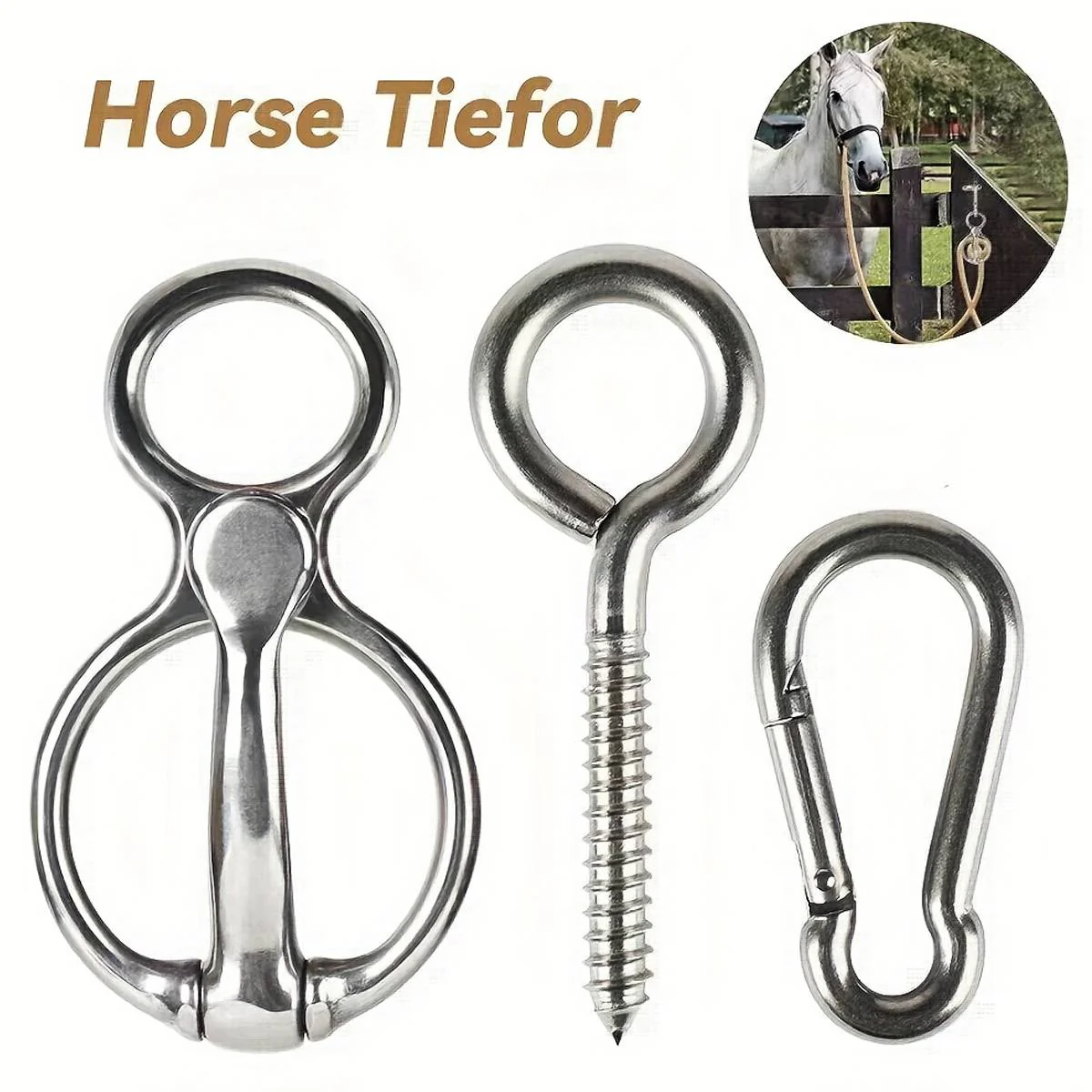 Stainless Steel Horse Tie Ring - Image 2
