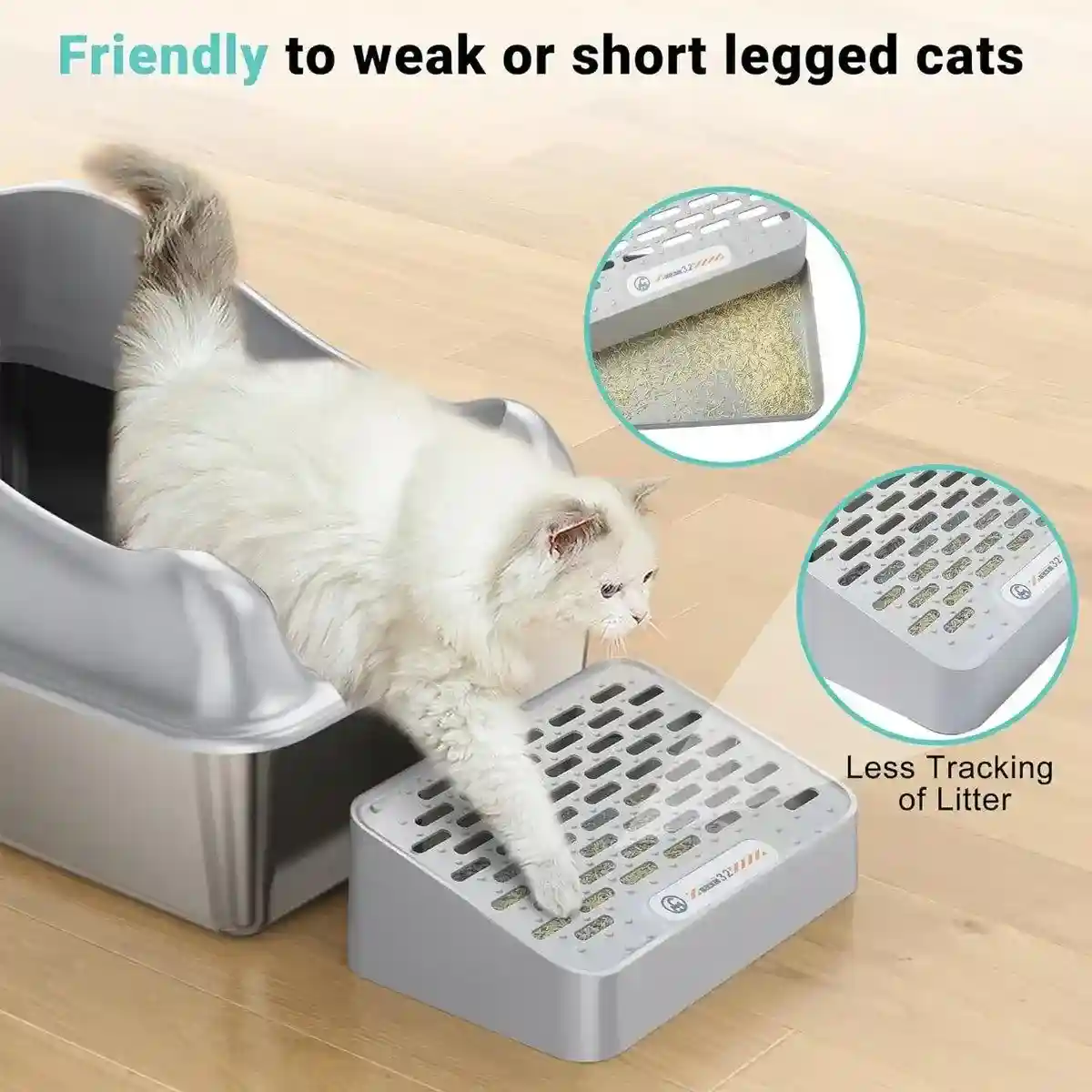 Stainless Steel Large Cat Litter Box Durable & Easy to Clean Design - Image 11