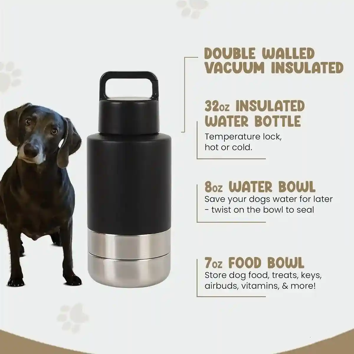 Stainless Steel Pet Thermos Portable Hydration & Food Bowl for Pets - Image 11