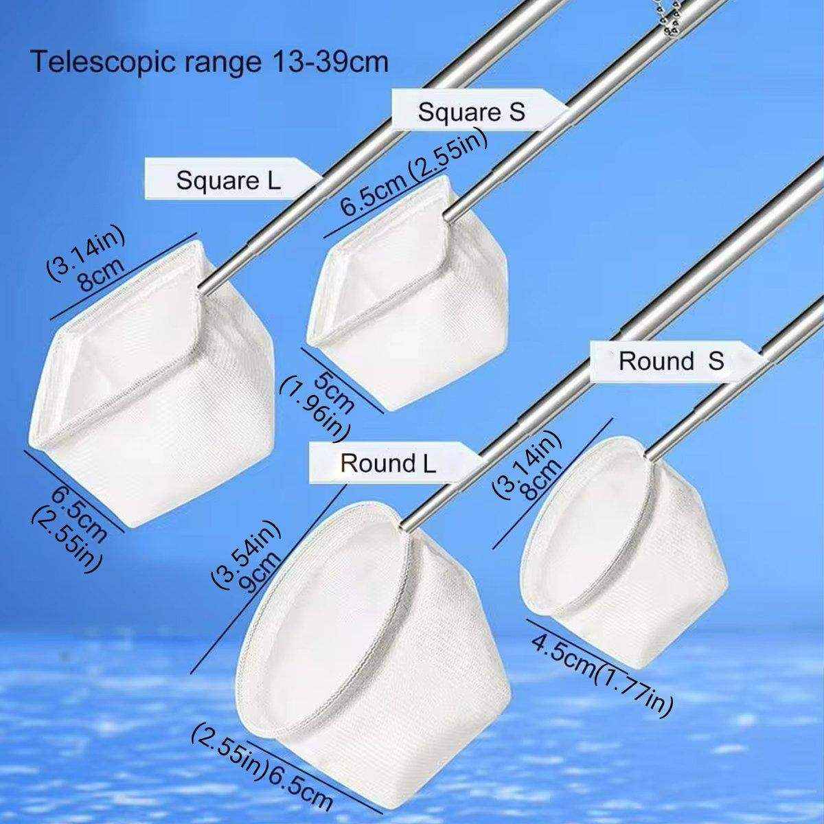 Stainless Steel Retractable Aquarium Fish Net - Telescopic Fish Scoop - Image 13