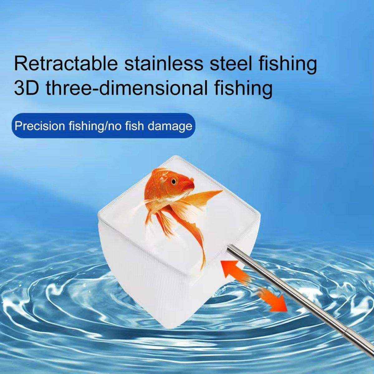 Stainless Steel Retractable Aquarium Fish Net - Telescopic Fish Scoop - Image 9