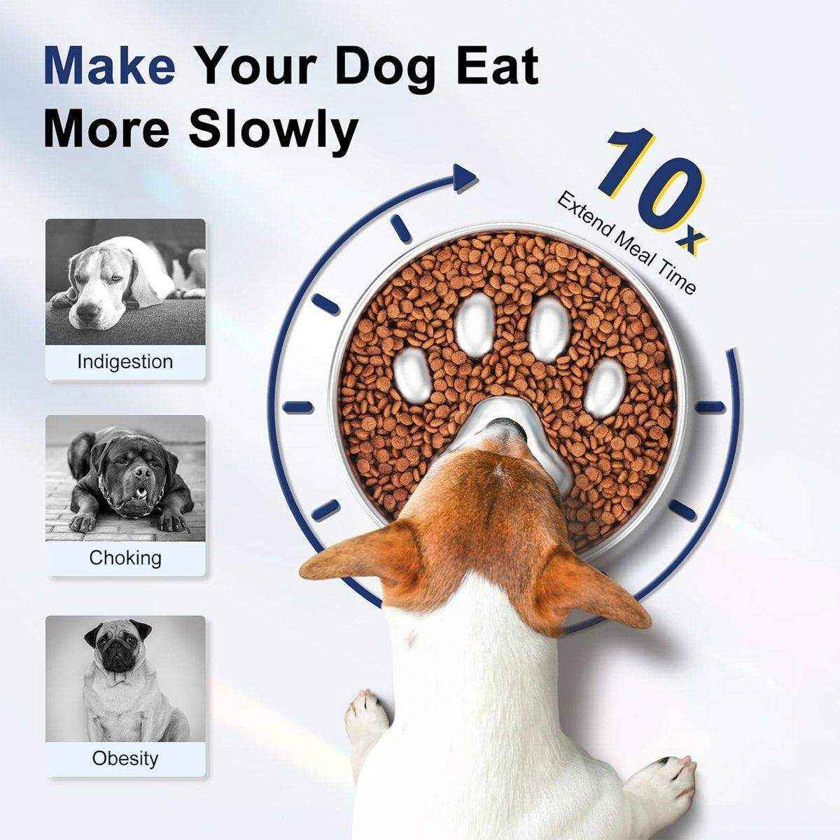Durable Stainless Steel Slow Feeder Dog Bowl Anti-Bloat & Healthy Eating - Image 5