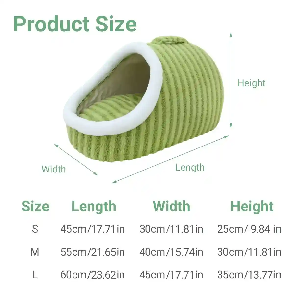 Striped Semi-Enclosed Pet Bed for Cats and Small Dogs - Image 6