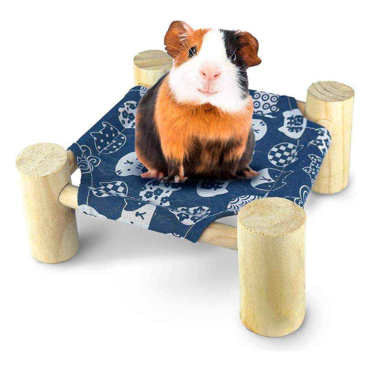 Stylish Wooden Small Pet Bed with Breathable Fabric - Image 3