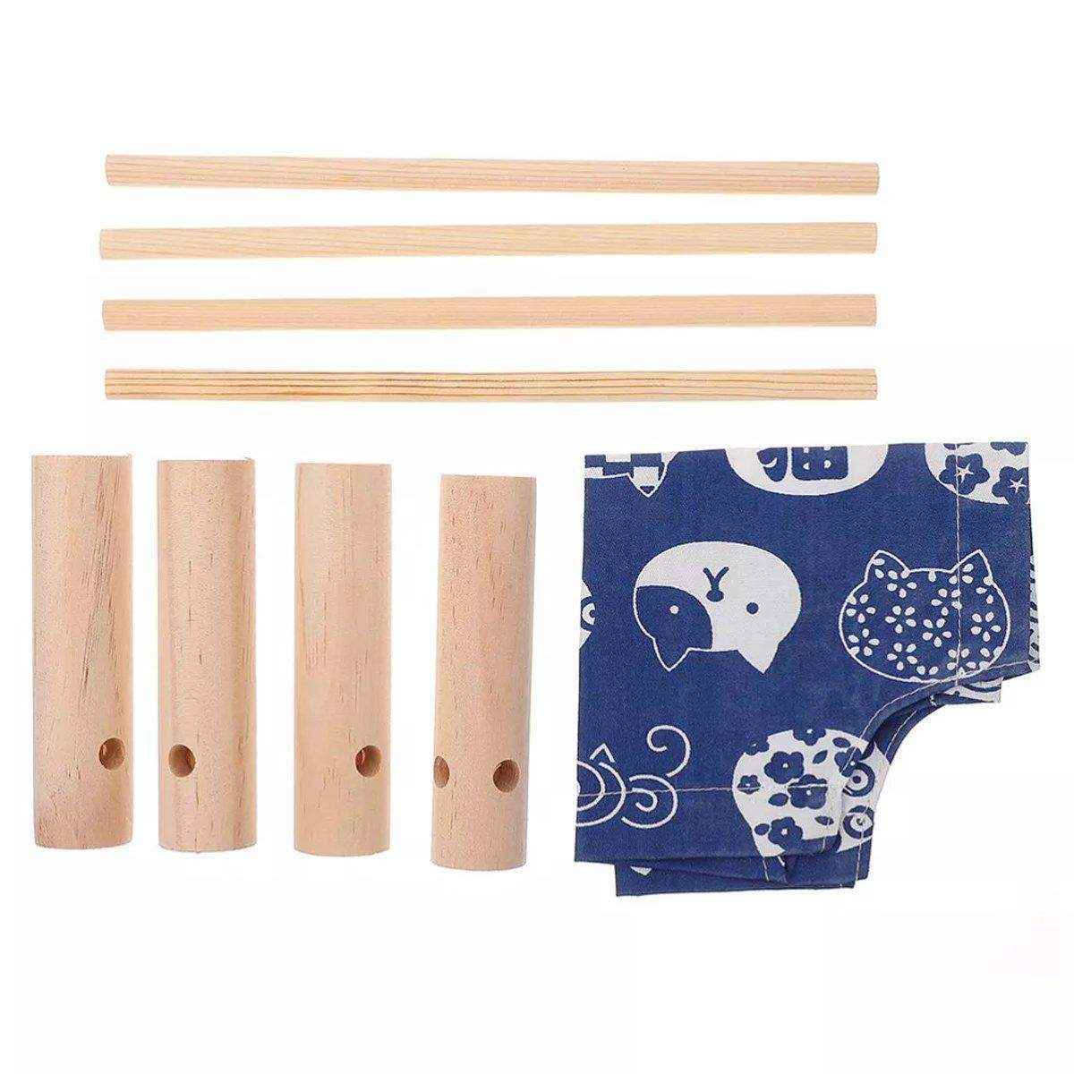 Stylish Wooden Small Pet Bed with Breathable Fabric - Image 9