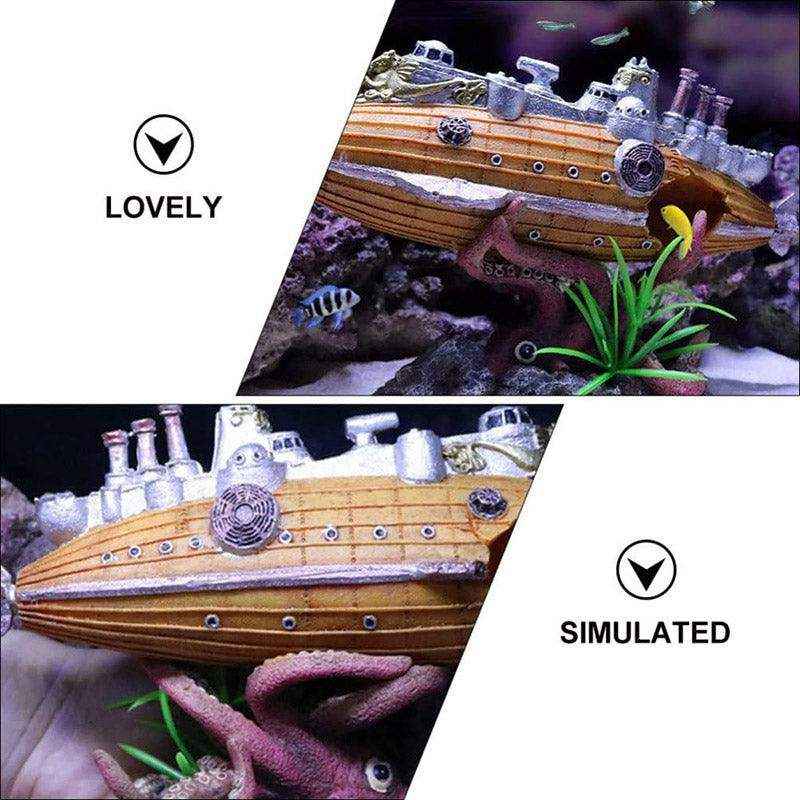 Explore the Depths with This Submarine-Themed Aquarium Ornament - Image 8