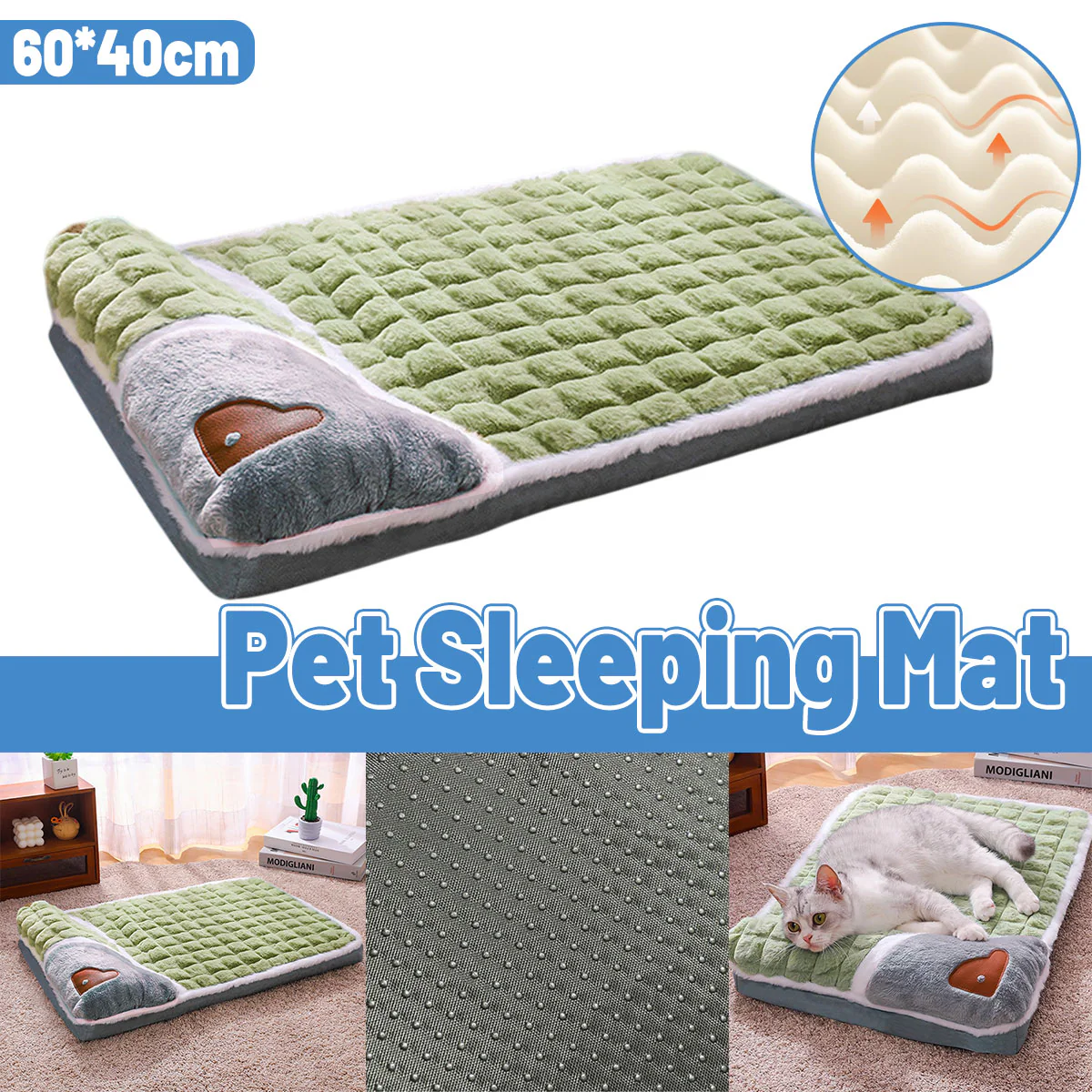 Thick Pet Sleeping Mat With Removable Cover - Image 2