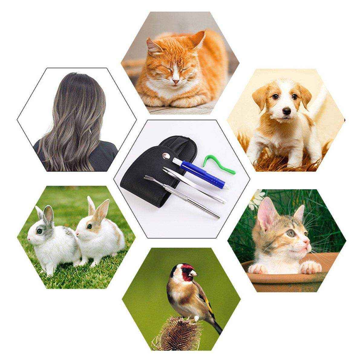 Tick Clip Pet Dog Lice Fork Flea Removal Tool Insect Catch Tweezers Tool Flea Hook - Image 10