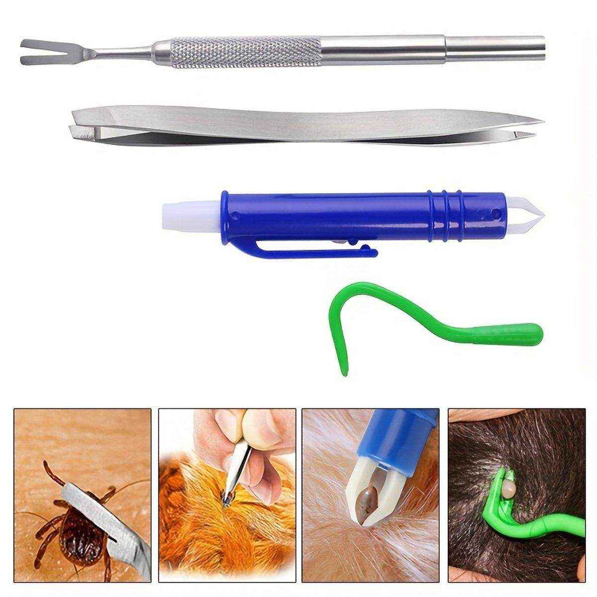 Tick Clip Pet Dog Lice Fork Flea Removal Tool Insect Catch Tweezers Tool Flea Hook - Image 12