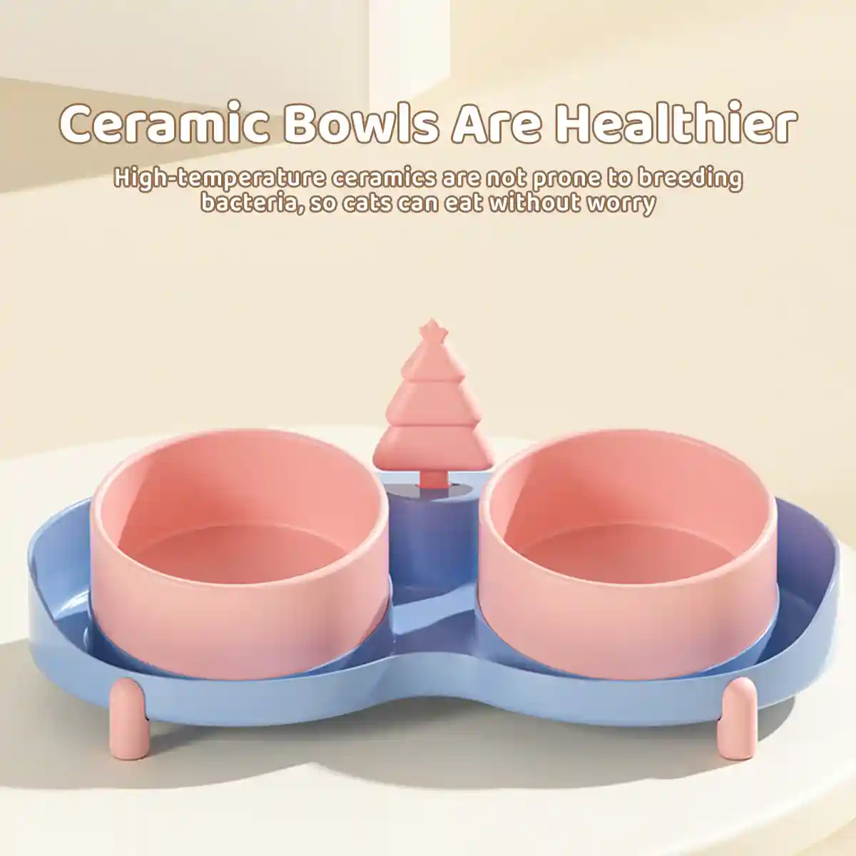 Anti-Slip Pet Ceramic Bowl Set Double Feeder for Cats & Dogs - Image 9
