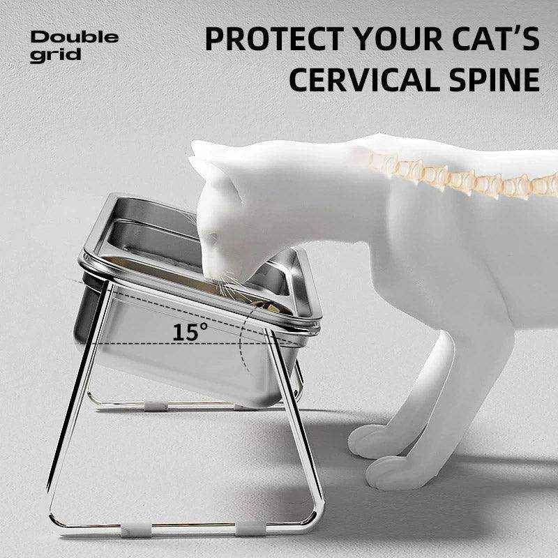 Elevate Mealtime with This Ergonomic Stainless Steel Cat Bowl Set - Image 10