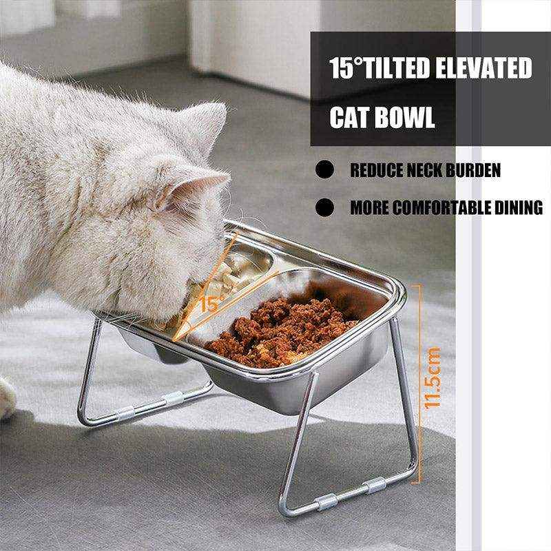 Elevate Mealtime with This Ergonomic Stainless Steel Cat Bowl Set - Image 11