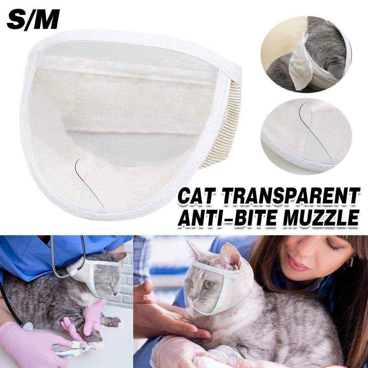 Cat Muzzle Breathable Transparent Cat Anti-Bite Muzzle - Image 2