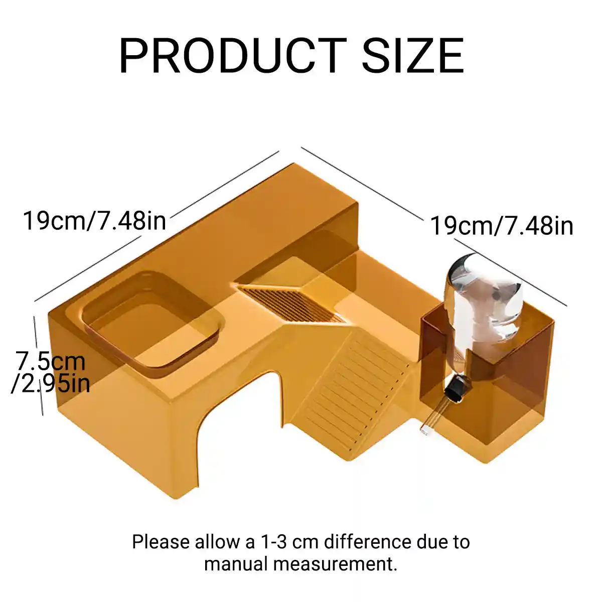 Transparent Hamster Platform With Bottle & Feeder - Image 3