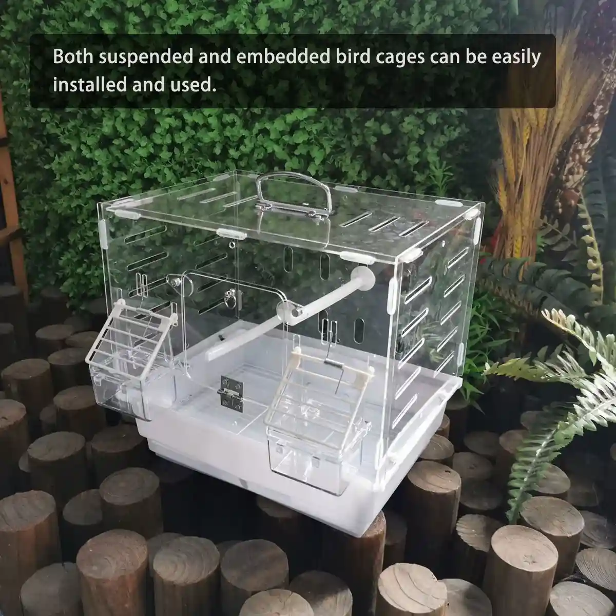 Transparent Plastic Birdcage Food Water Cup Anti-Splash Feeder Bowl - Image 8