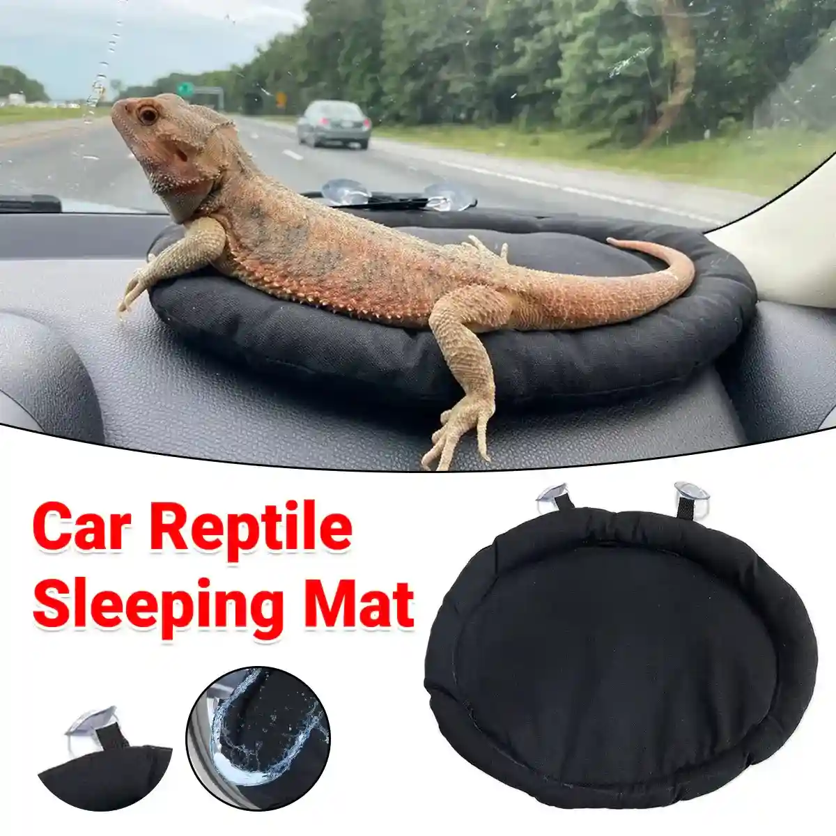 Comfortable Travel Reptile Mat for Car Windows Secure & Soft Design