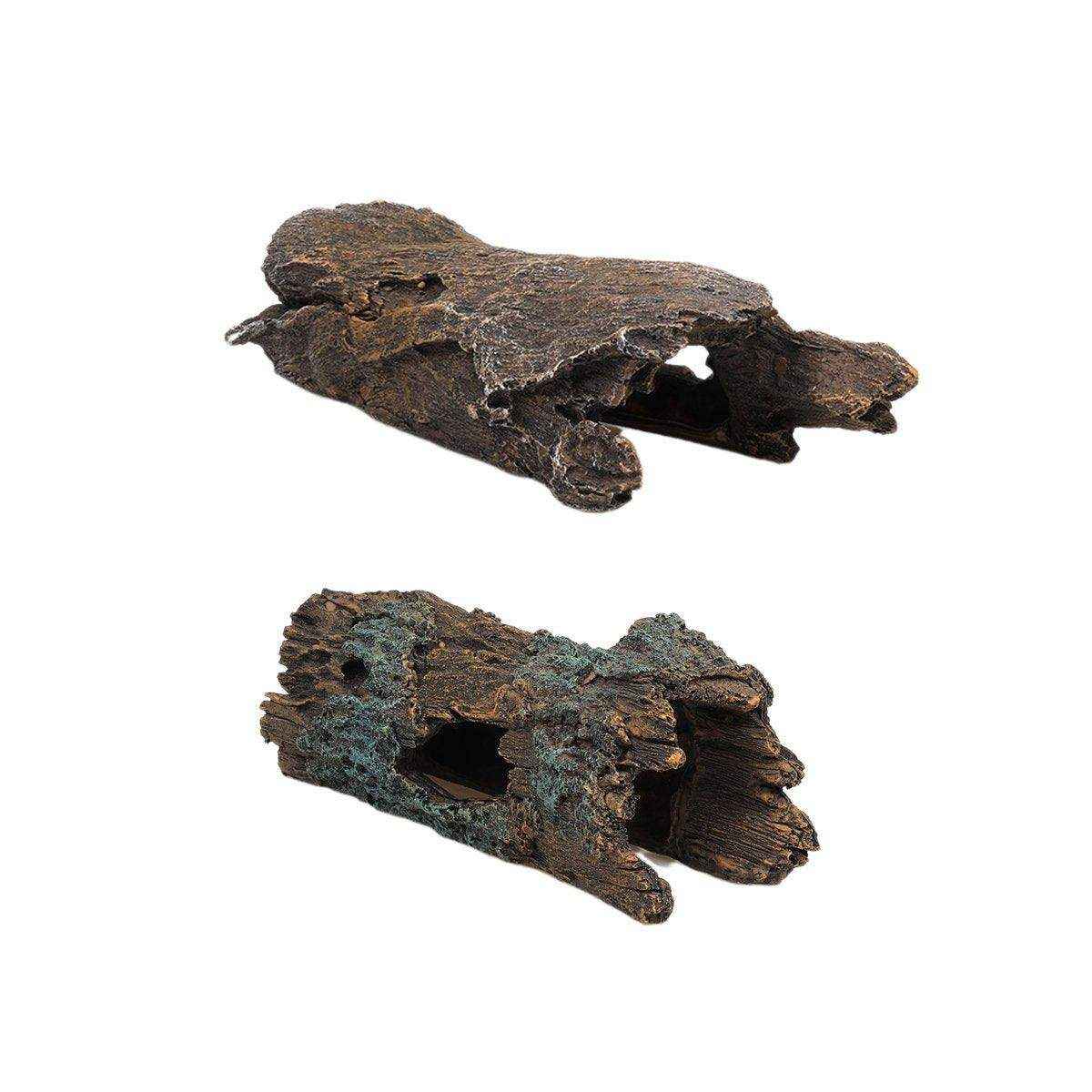 Tree Log Hide Ornament Trunk Tunnel Fish Reptile Tank Resin Aquarium Decoration - Image 9