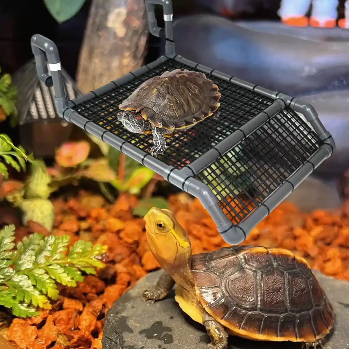 Adjustable Turtle Basking Platform With Non-Slip Ramp For Aquariums - Image 8