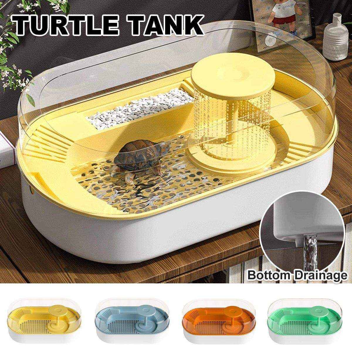 Turtle Special Feeding Tank Sunset Small Ecological Tank Feeding Box Landscape Filter - Image 2
