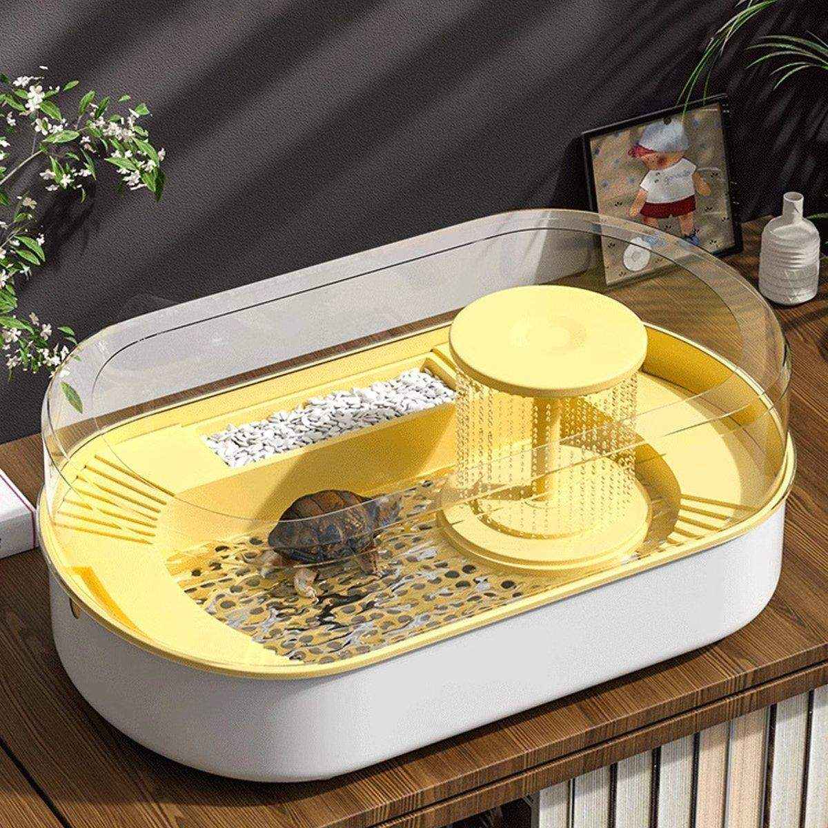 Turtle Special Feeding Tank Sunset Small Ecological Tank Feeding Box Landscape Filter - Image 4