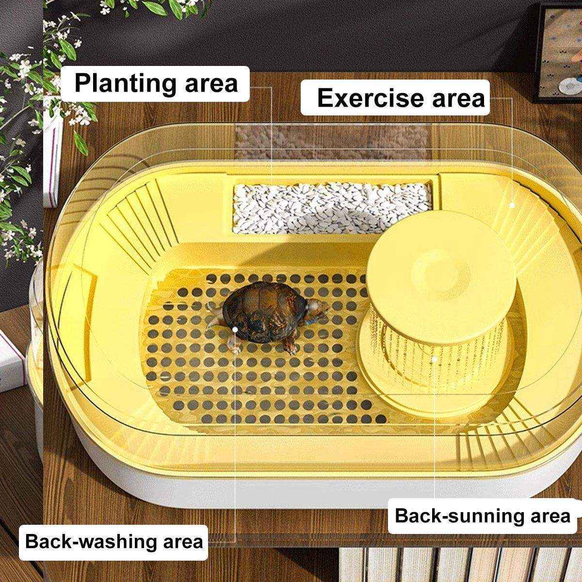 Turtle Special Feeding Tank Sunset Small Ecological Tank Feeding Box Landscape Filter - Image 5