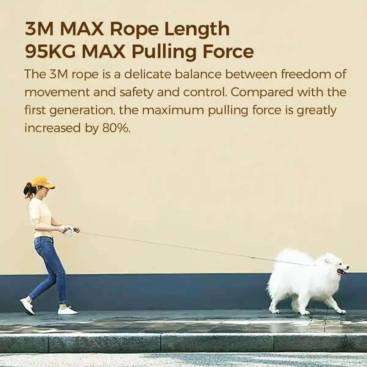 UFO Retractable Pet Leash with LED Light 3m Length 90kg Pull Strength - Image 10
