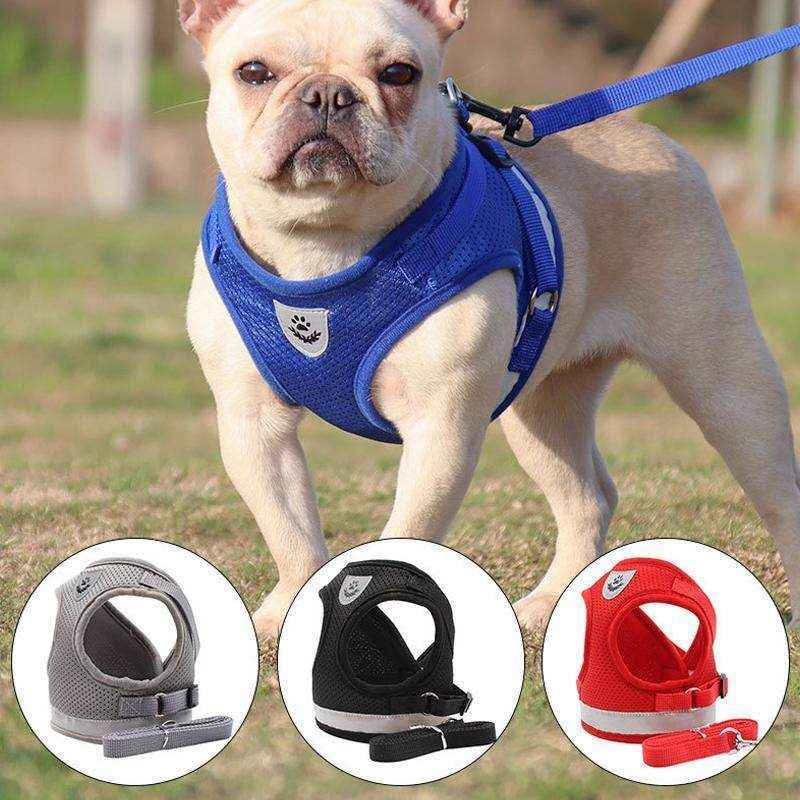 Reflective Dog Cat Pet Harness Leash Puppy Soft Adjustable  Vest Mesh Clothes - Image 8