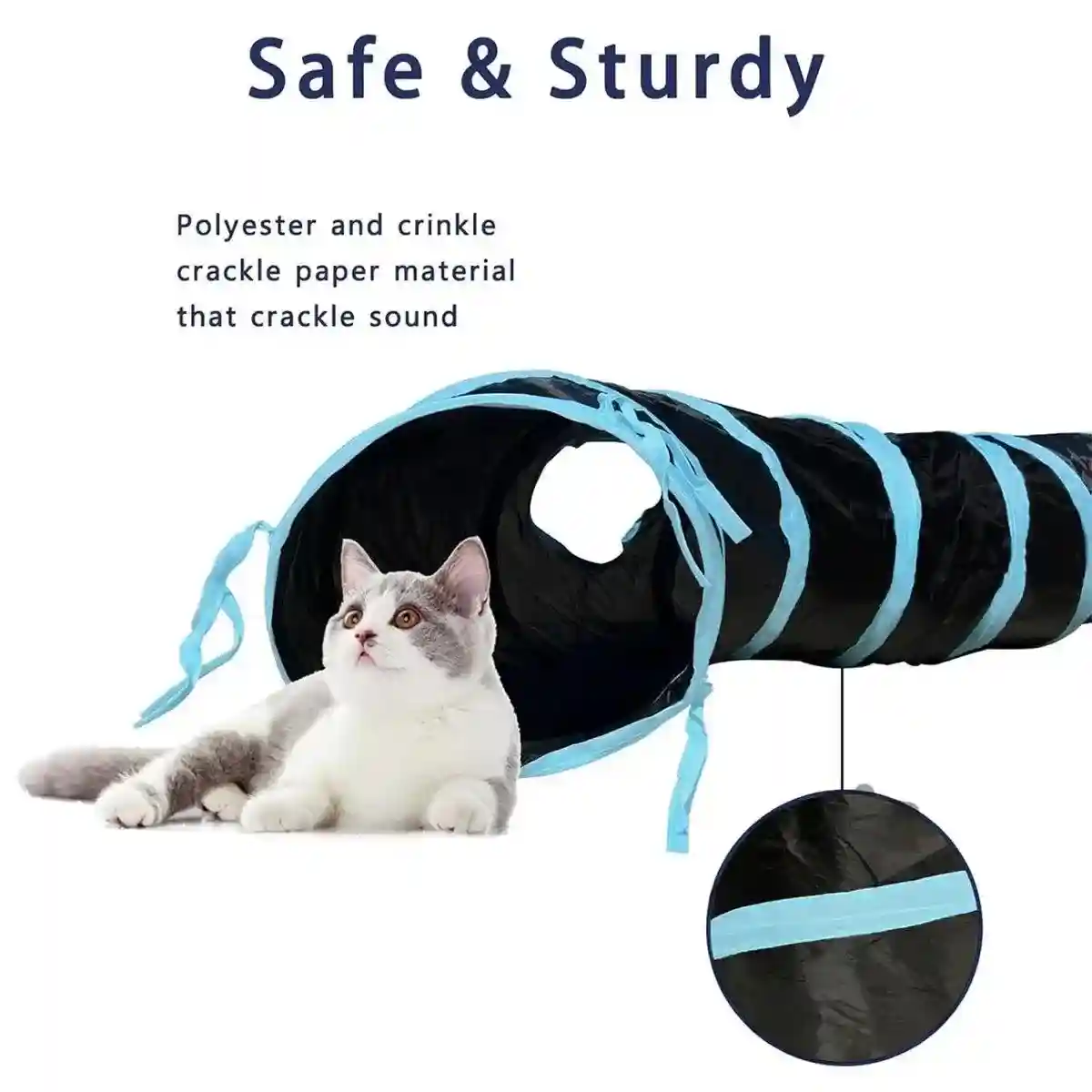 Versatile 3-in-1 Collapsible Cat Tunnel Interactive Play Space - Image 11