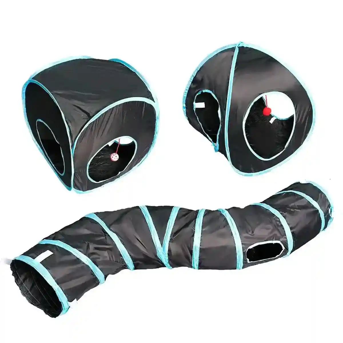 Versatile 3-in-1 Collapsible Cat Tunnel Interactive Play Space - Image 9