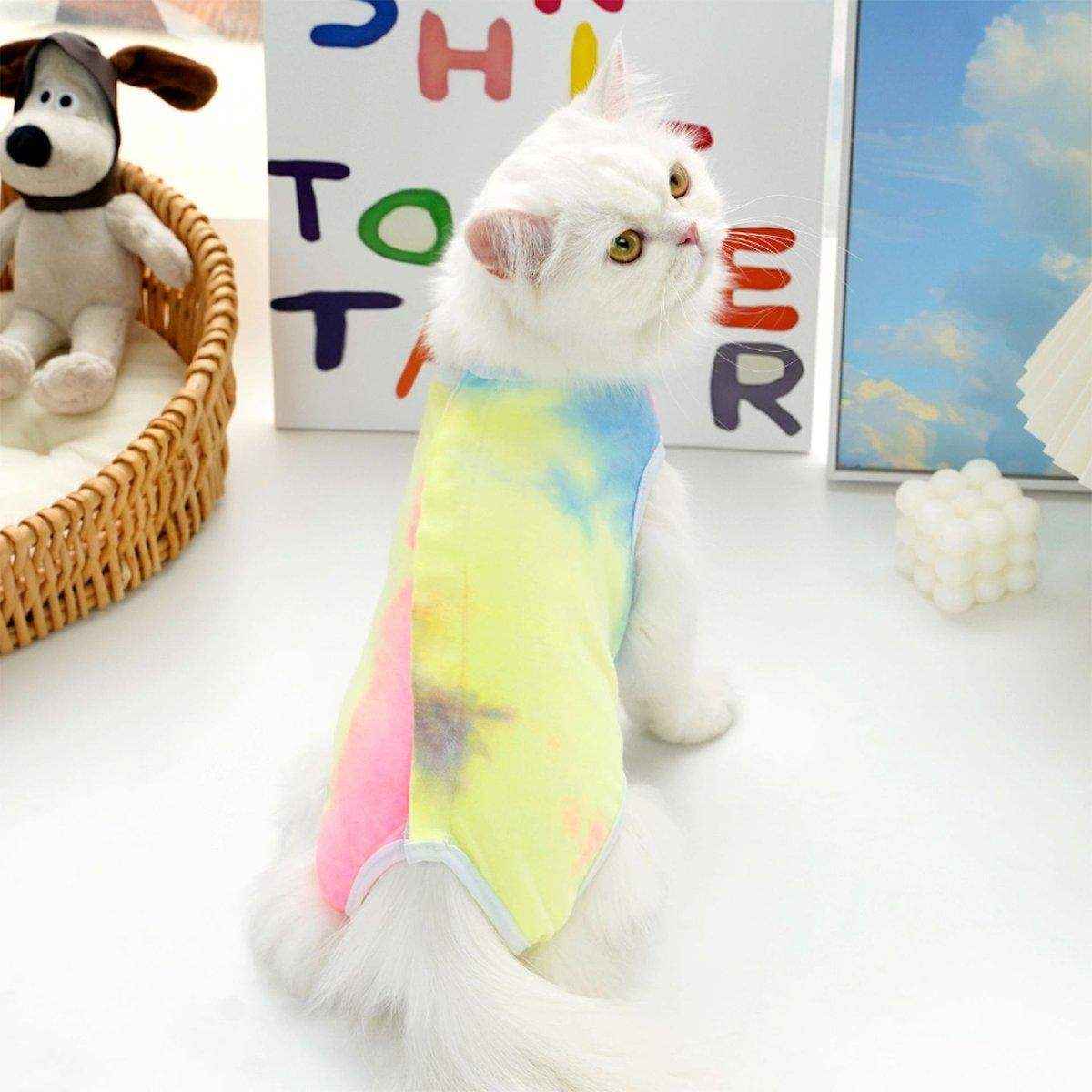 Pet Clothes Solid Color Striped Dog Cat Jumper Puppy Outfit - Image 12