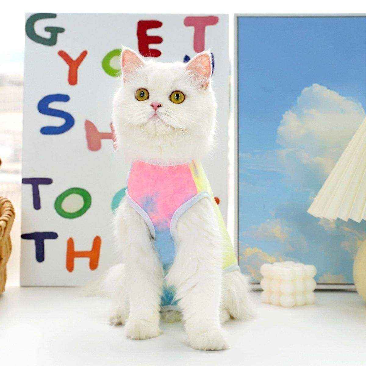 Pet Clothes Solid Color Striped Dog Cat Jumper Puppy Outfit - Image 13