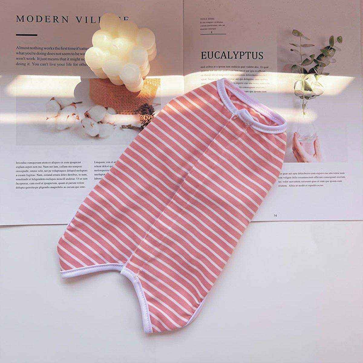 Pet Clothes Solid Color Striped Dog Cat Jumper Puppy Outfit - Image 14
