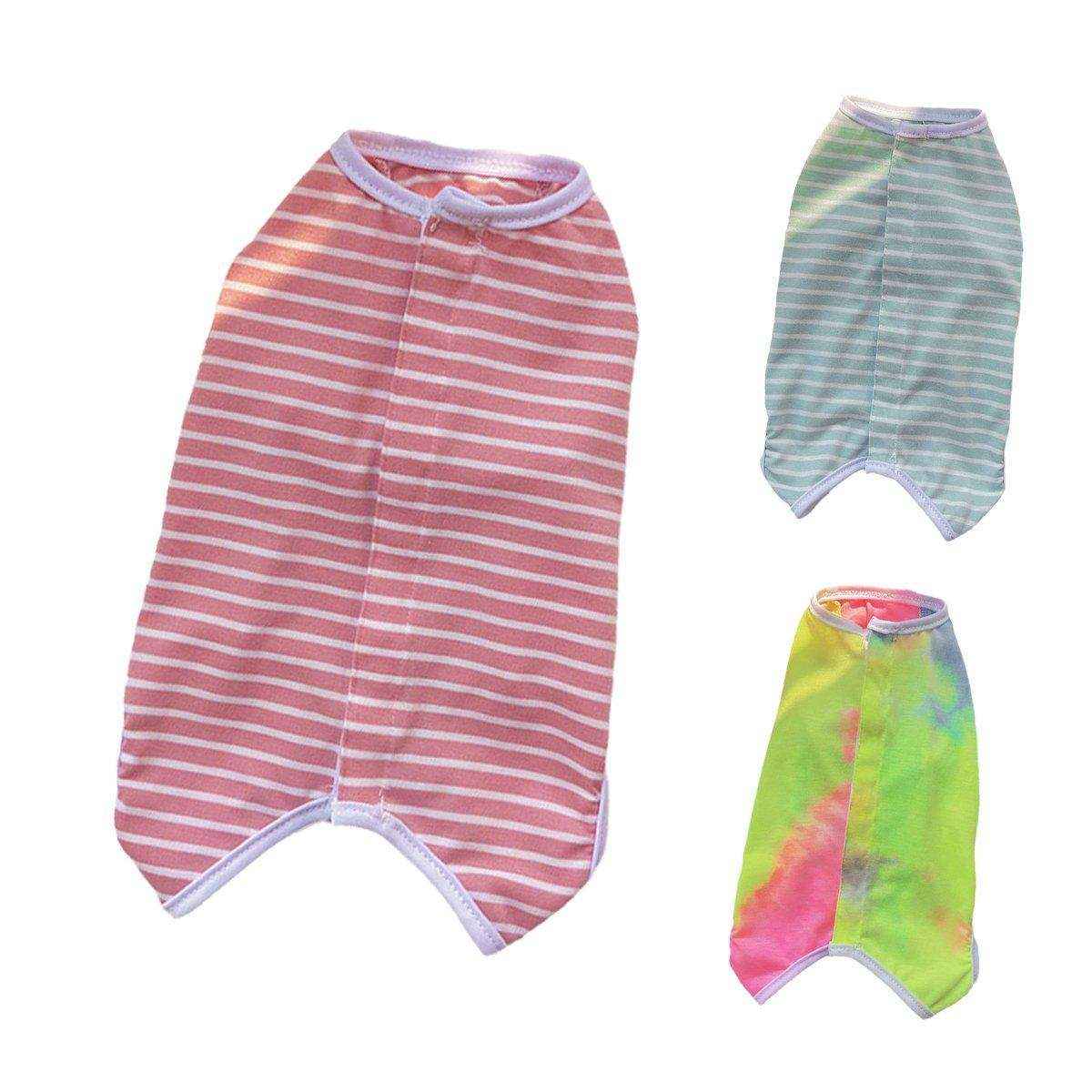 Pet Clothes Solid Color Striped Dog Cat Jumper Puppy Outfit - Image 3