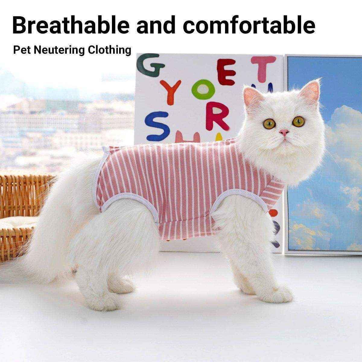 Pet Clothes Solid Color Striped Dog Cat Jumper Puppy Outfit - Image 5