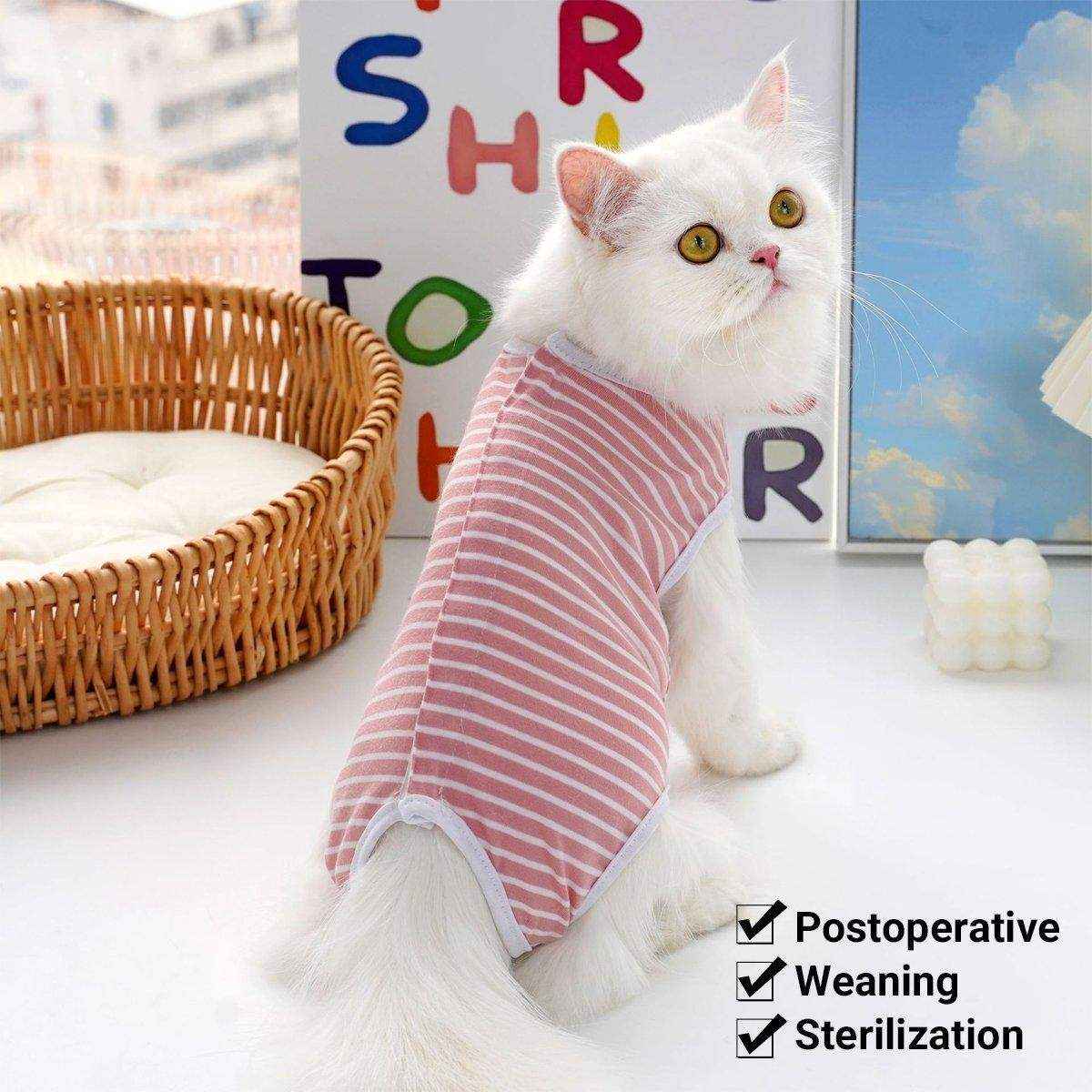 Pet Clothes Solid Color Striped Dog Cat Jumper Puppy Outfit - Image 6