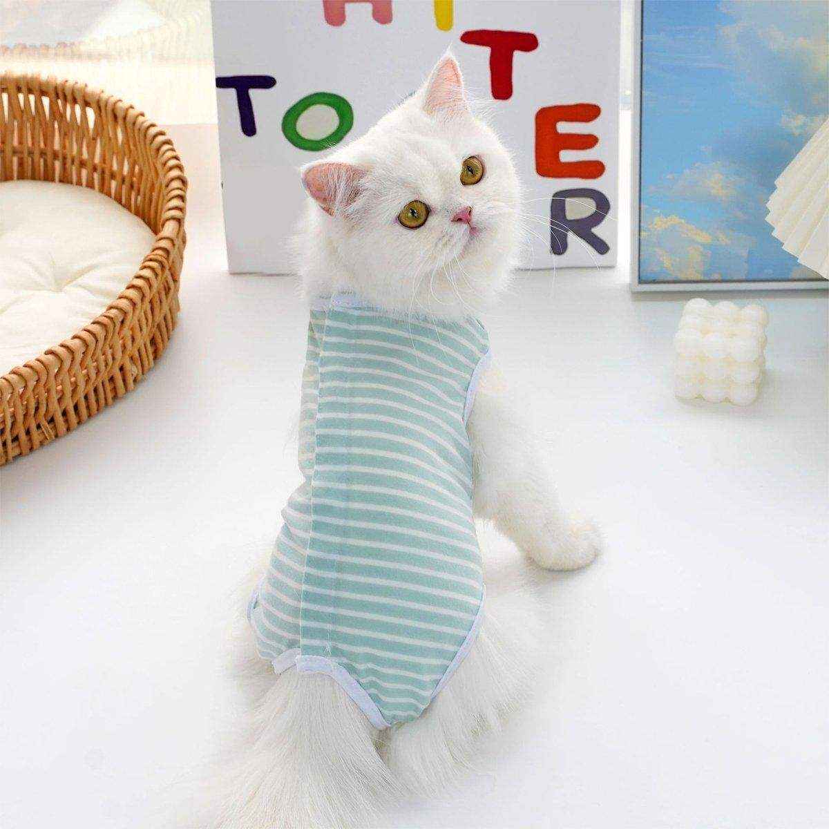 Pet Clothes Solid Color Striped Dog Cat Jumper Puppy Outfit - Image 8