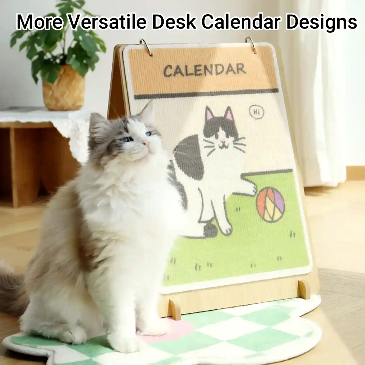 Vertical Calendar Cat Scratch Board Foldable Carpet Cat Scratcher - Image 4