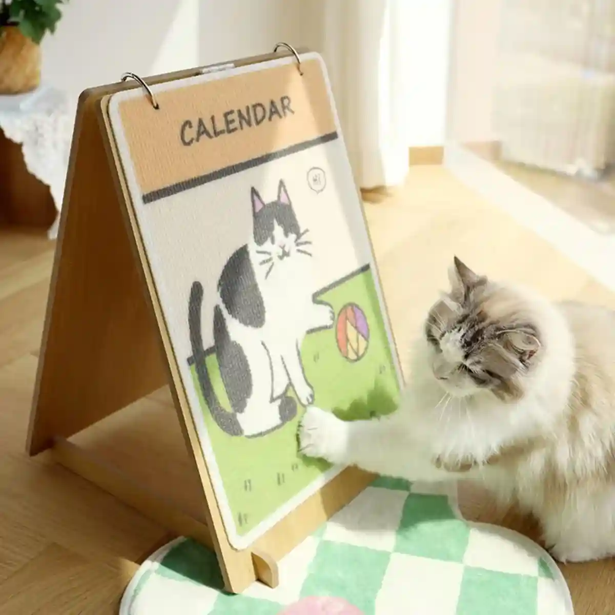 Vertical Calendar Cat Scratch Board Foldable Carpet Cat Scratcher - Image 9