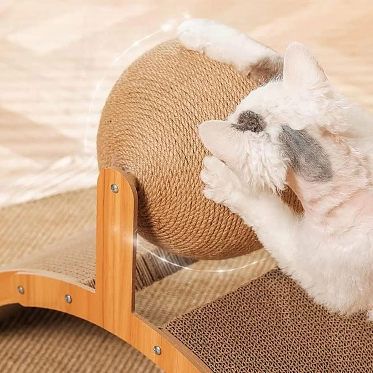 Vertical Cat Scratching Board With Sisal Ball - Image 8