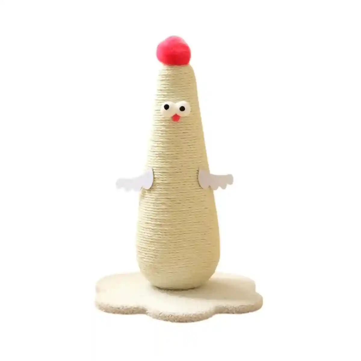 Compact Cat Scratch Post with Plush Ball and Velvet Base - Image 14