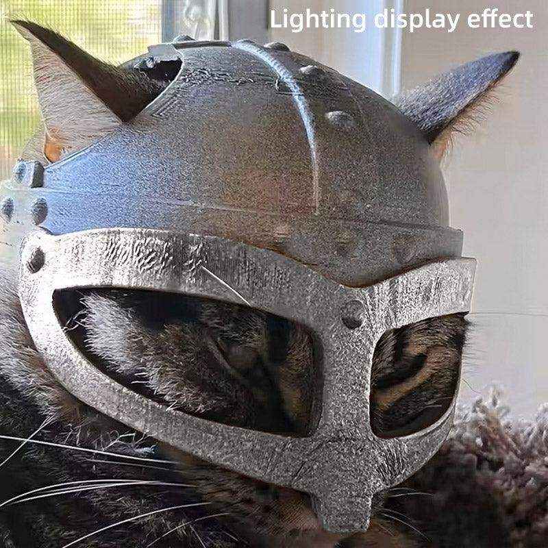 Viking Cat Helmet 3D Printed Pet Armor for Cosplay & Photos - Image 5