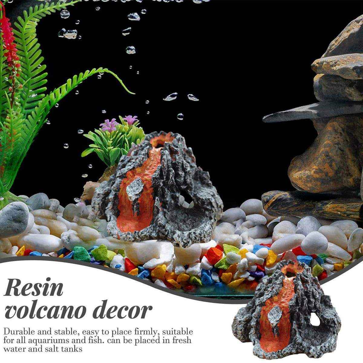 Volcanic Rock Aquarium Decoration Resin Fish Tank Shelter Cave - Image 3