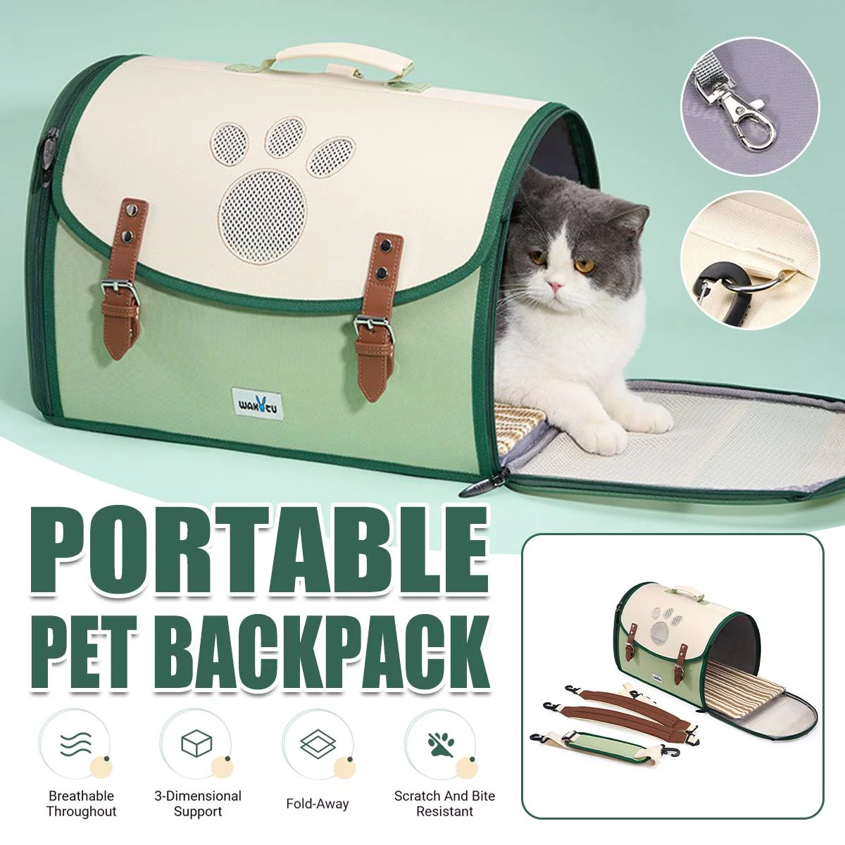 Wakytu UK Portable Pet Backpack Carrier