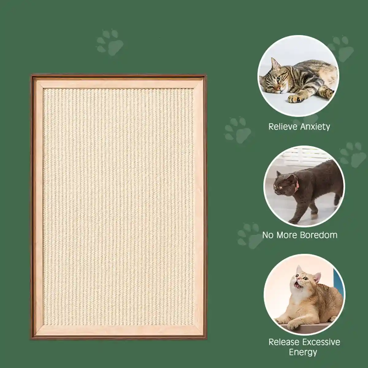 Wall Mounted Cat Scratching Board with Natural Sisal - Image 8