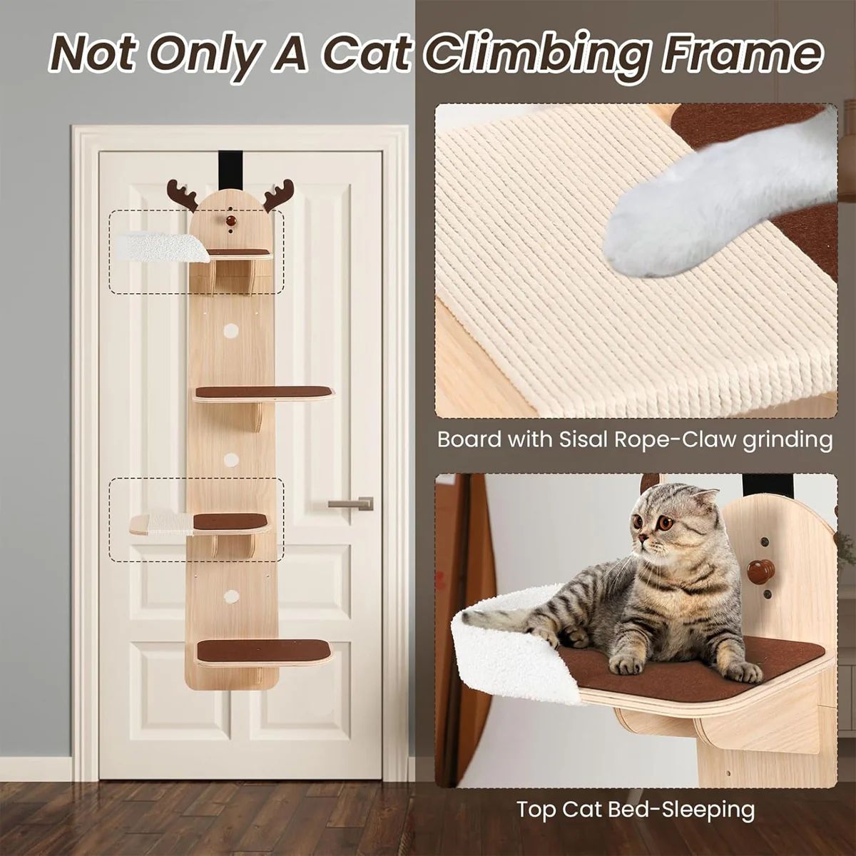 Wall Mounted Cat Tree for Door Installation - Image 4